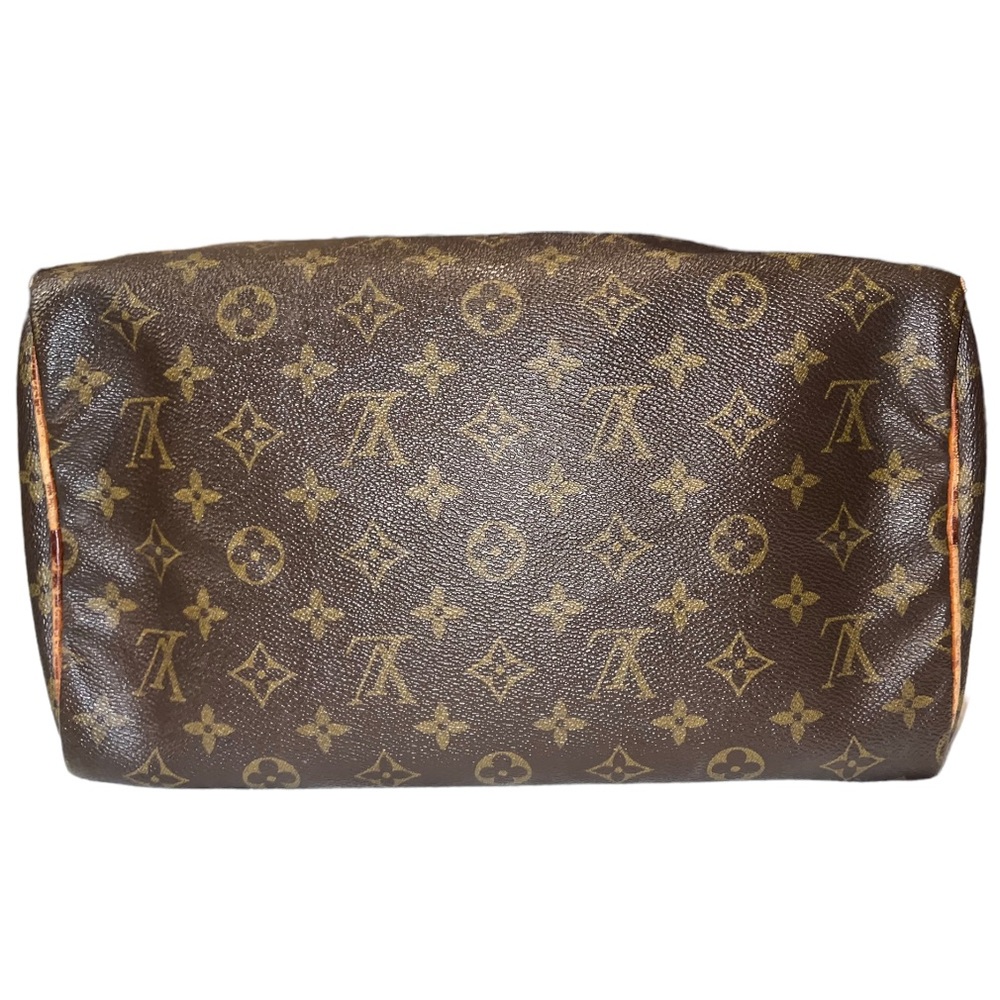 LOUIS VUITTON Speedy 30 VI1902 Authentic Vintage Bag Satchel Purse + LV Lock/Key - Picture 14 of 16